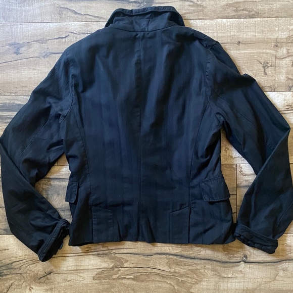 SASHIMI Black on Black Pinstripe Double Breasted Lined Blazer w/Pockets Size Lg - Picture 13 of 16